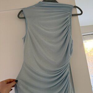 BCBB MaxAzria Asymetric Powder Blue Top